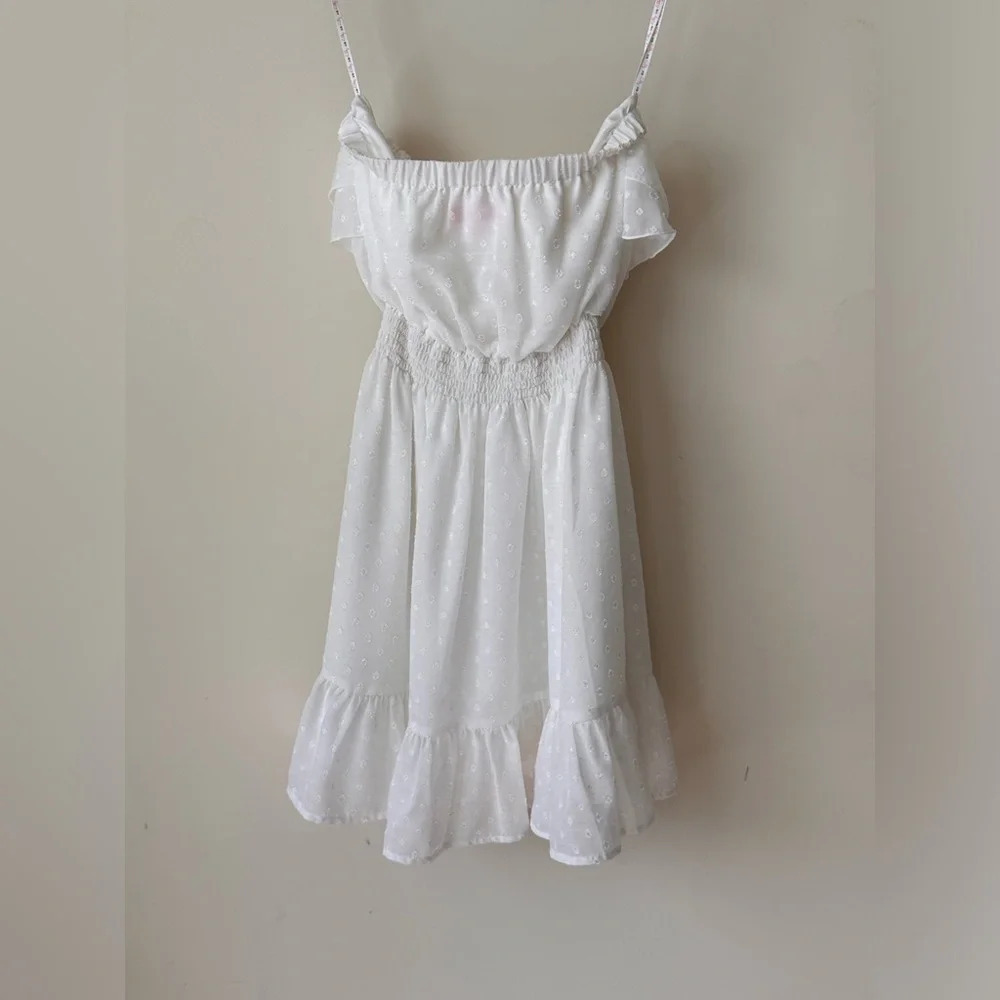 Lilly Pulitzer White Polka Dot Strapless Ruffle Sundress - Picture 4 of 11